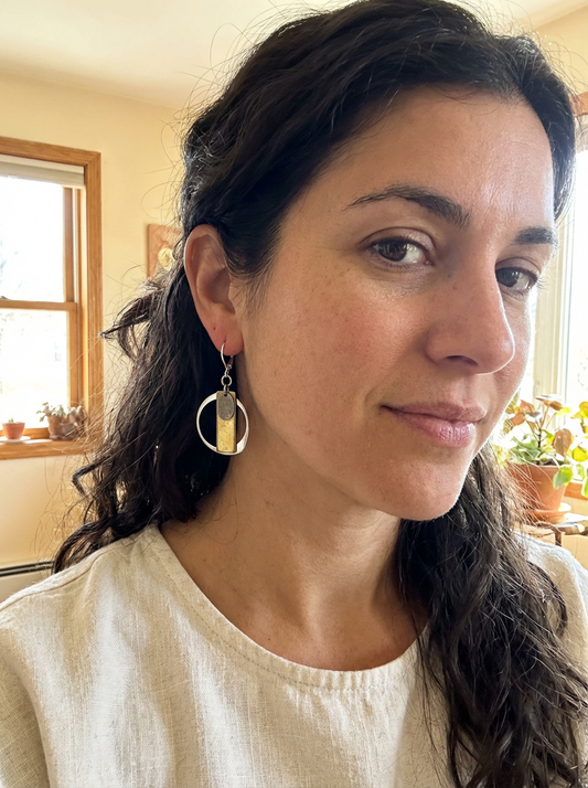 Dainty Mixed Metal Earrings