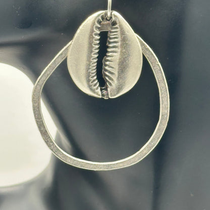 Stainless Steel Cowry Shell Hoops