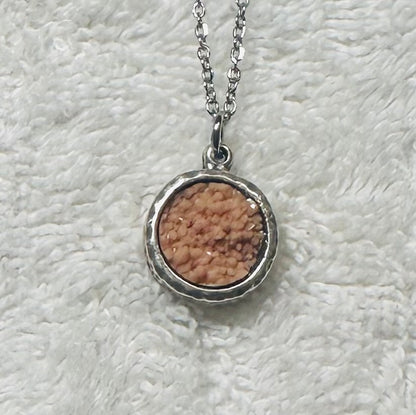 Orange “Druzy” Pendant