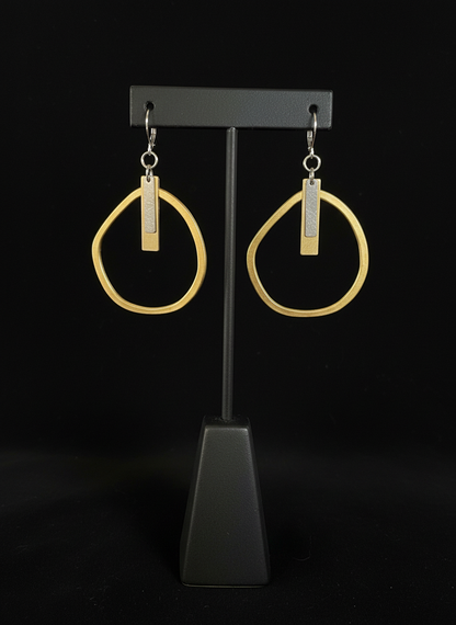 Gold Mixed Metal Earrings
