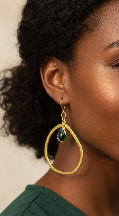 Gemstone Hoops