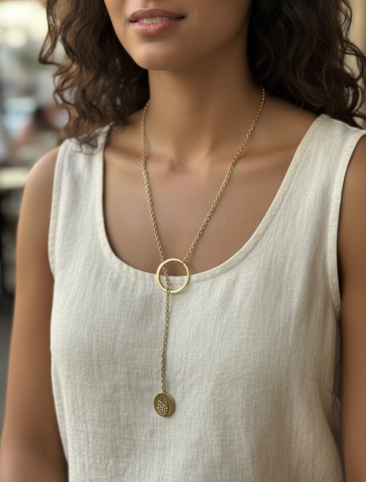 Brass Bolo Necklace