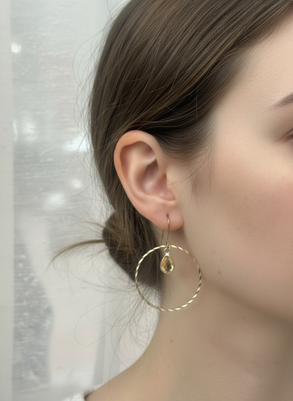 "Citrine" Hoops