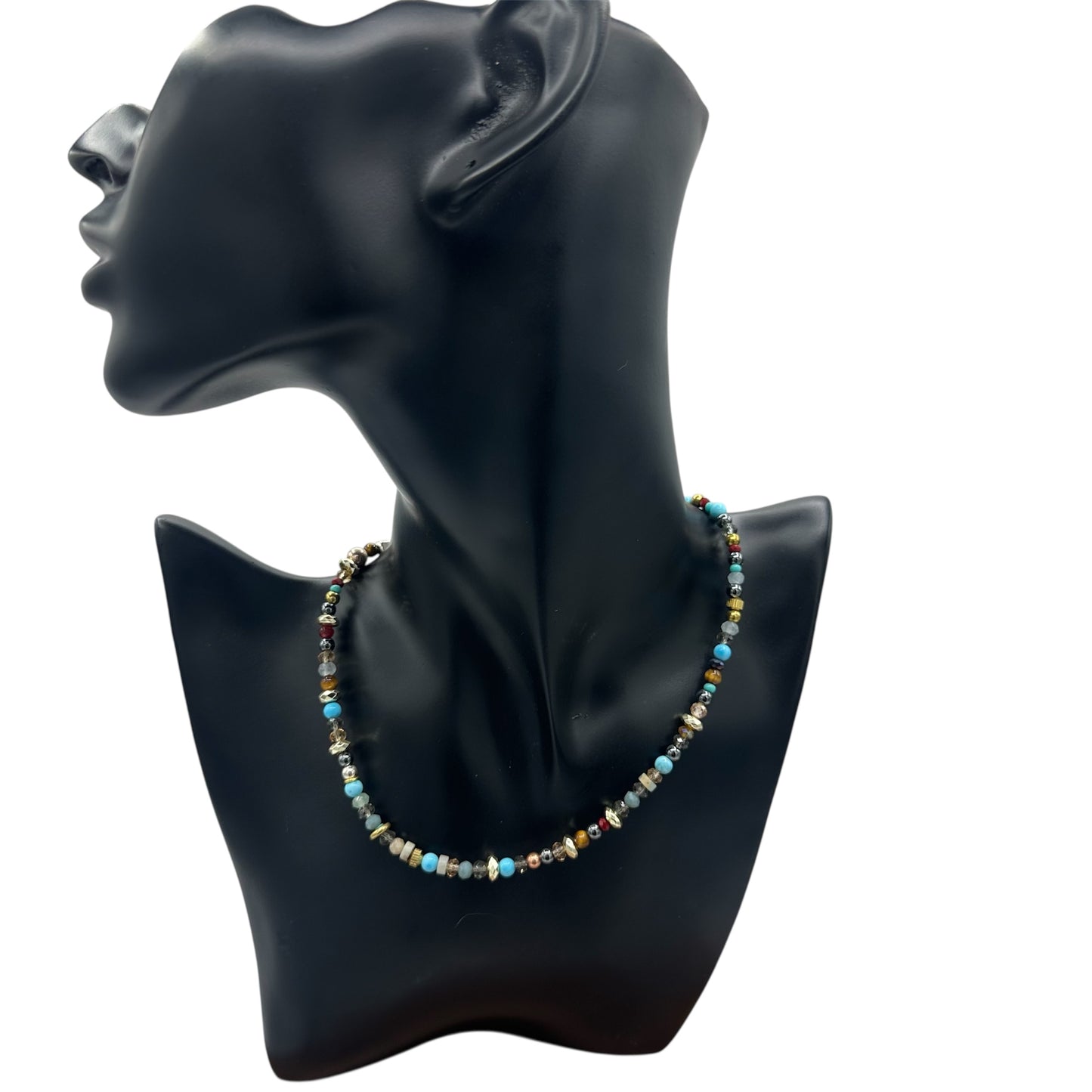 Mixed Gemstone Beaded Necklace