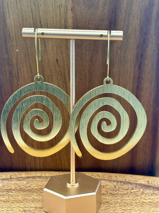 Brass Swirl Dangles