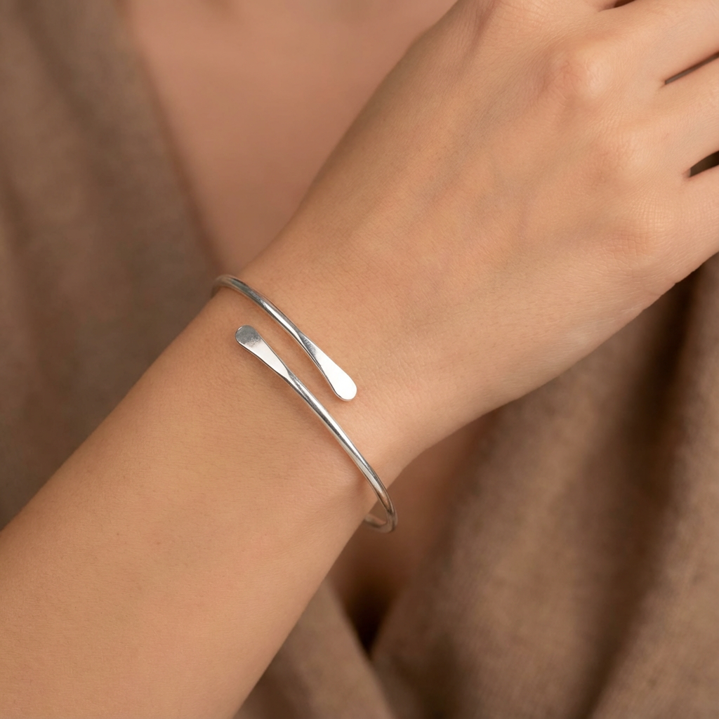 Silver Bangle - Karmic Kollections Designs