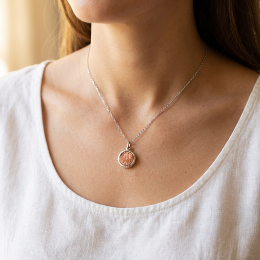 Orange “Druzy” Pendant - Karmic Kollections Designs