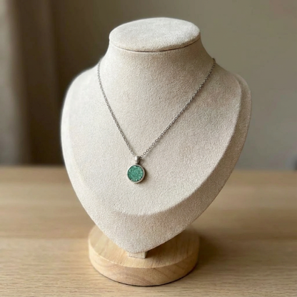 Seafoam “Druzy” Pendant - Karmic Kollections Designs