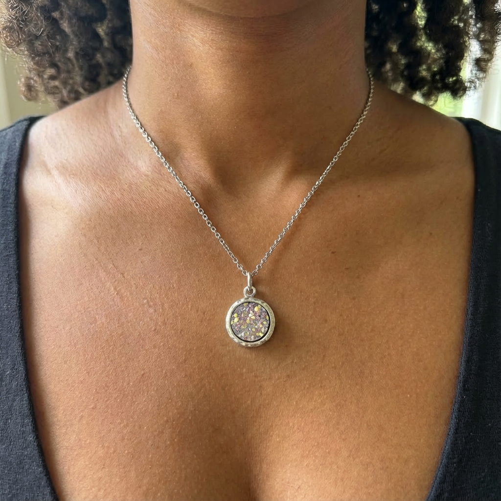 Rainbow “Druzy” Pendant - Karmic Kollections Designs