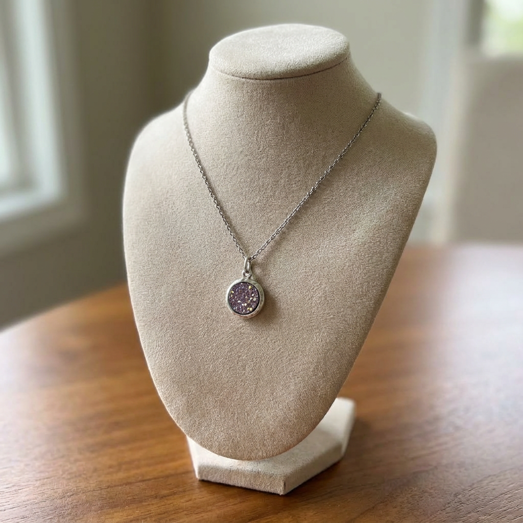 Rainbow “Druzy” Pendant - Karmic Kollections Designs